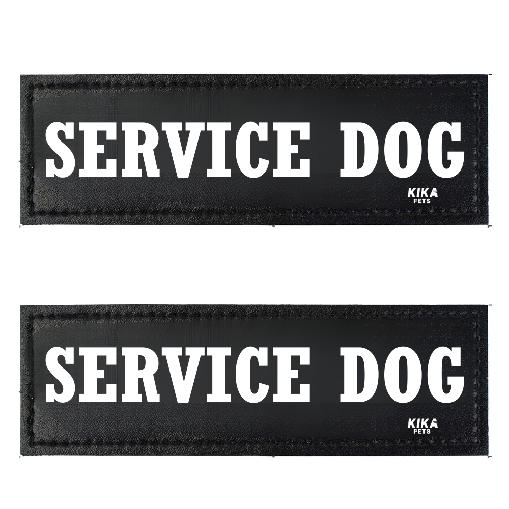 KIKA Pets Name Tag for Dog Harness and Pet Carrier Bags with Velcro Backing, Pack of 2 pcs