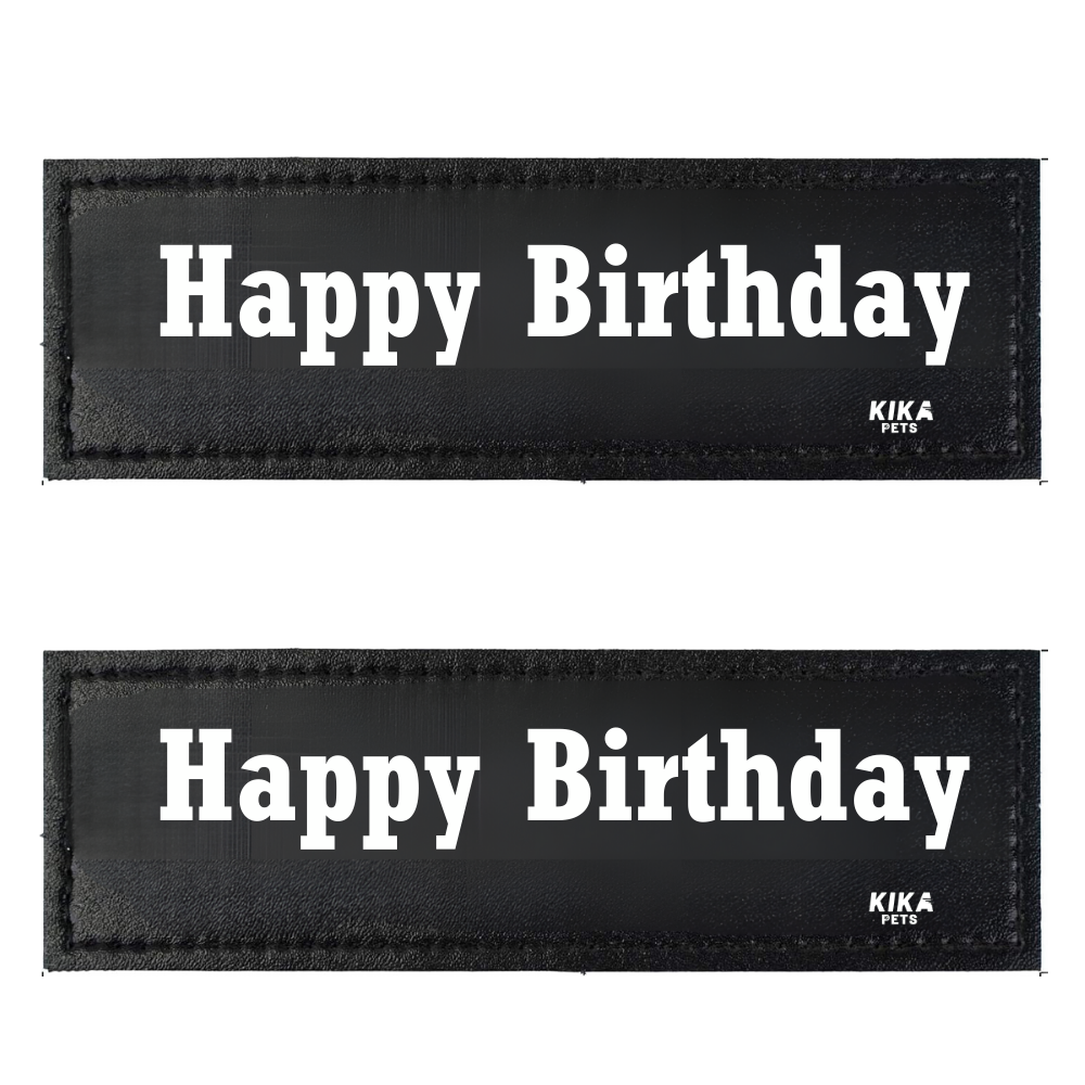 KIKA Pets Name Tag for Dog Harness and Pet Carrier Bags with Velcro Backing, Pack of 2 pcs