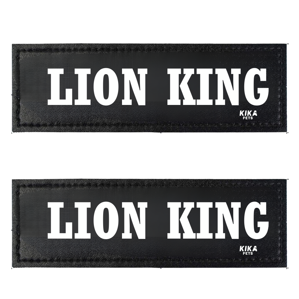 KIKA Pets Name Tag for Dog Harness, Pet Carrier Bags with Velcro Backing, (Pack of 2 pcs)