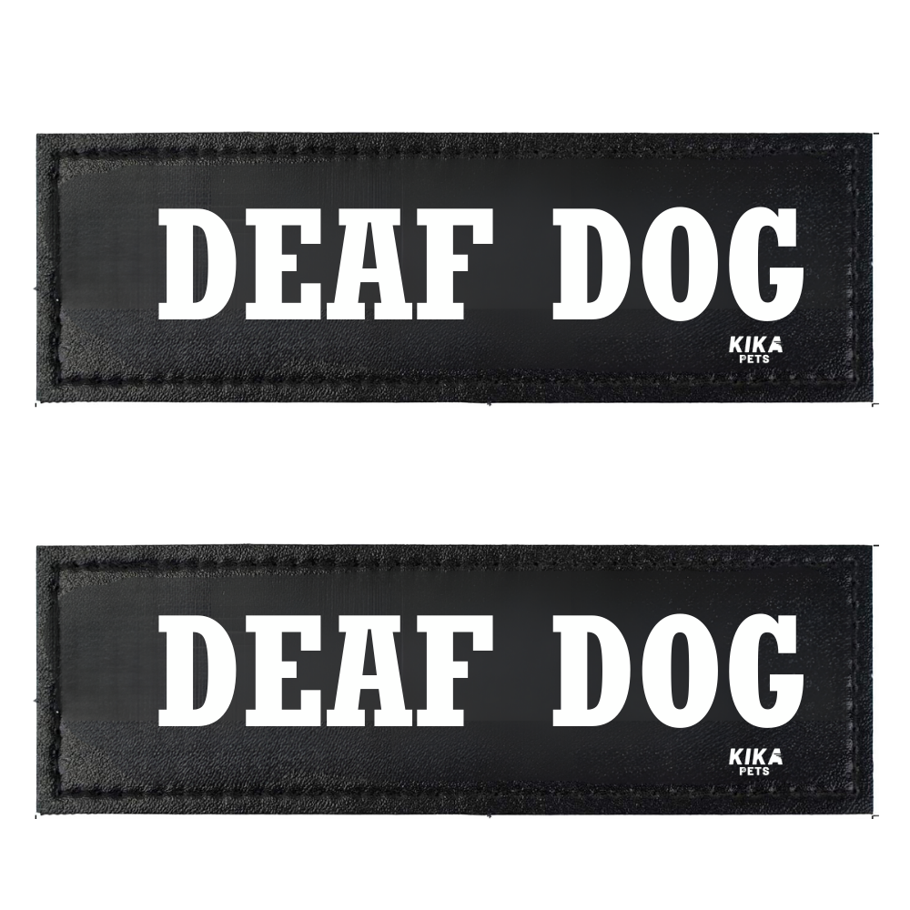 KIKA Pets Name Tag for Dog Harness, Pet Carrier Bags with Velcro Backing, (Pack of 2 pcs)