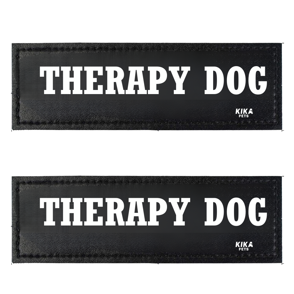 KIKA Pets Name Tag for Dog Harness, Pet Carrier Bags with Velcro Backing, (Pack of 2 pcs)