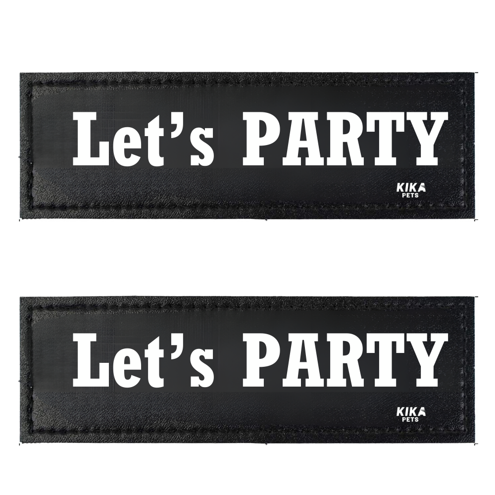 KIKA Pets Name Tag for Dog Harness, Pet Carrier Bags with Velcro Backing, (Pack of 2 pcs)