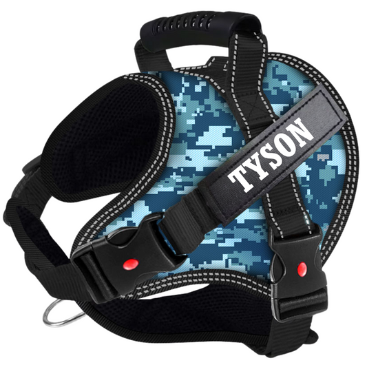 KIKA Pets MUSCLE Dog Harness for Large Dogs with Dog Name Personalisation