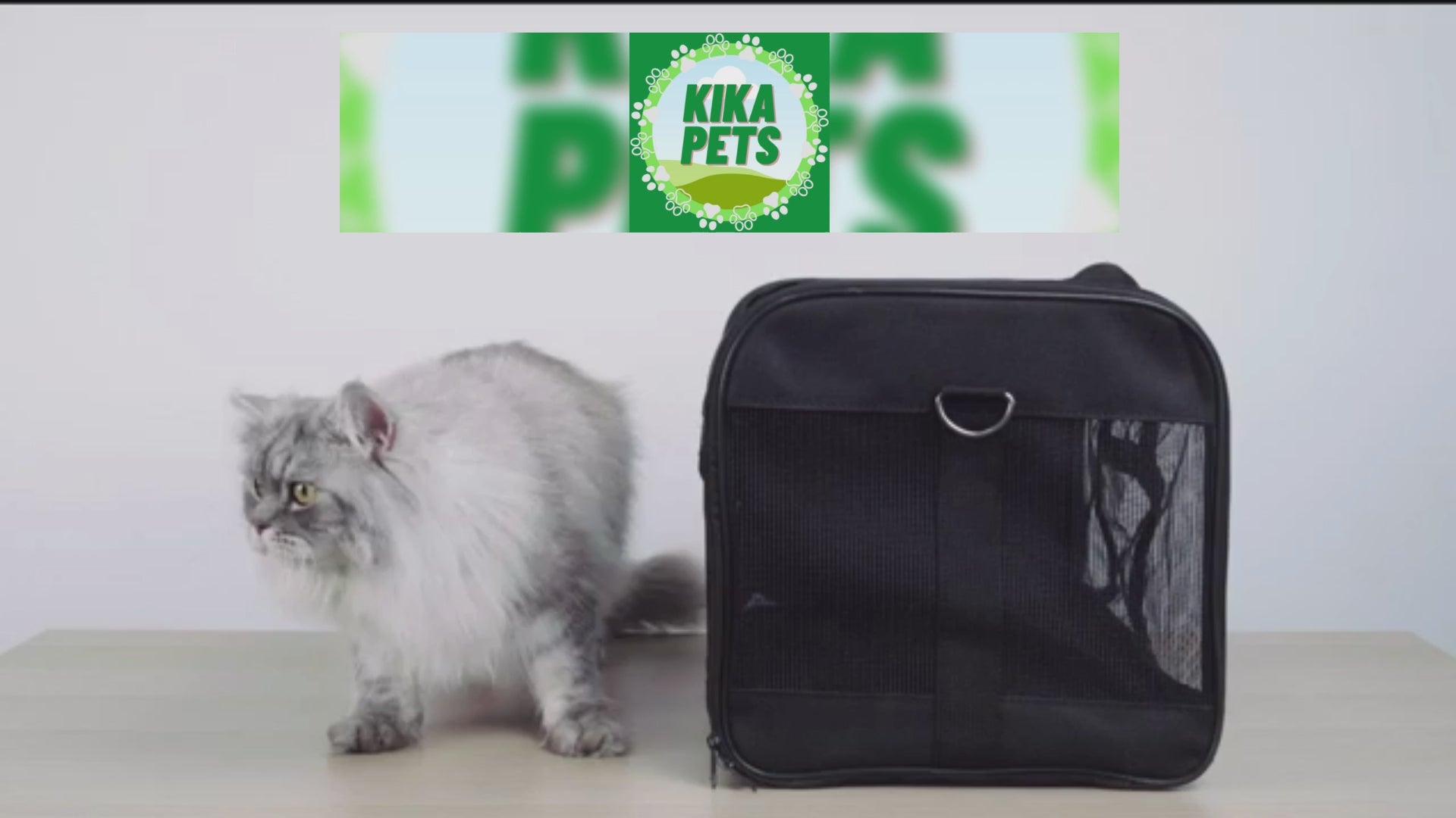 KIKA Pets SPRINGFRAME cat carrier bag video showing its features with a cat also inside the bag